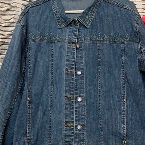 Light weight jean jacket with sparkles